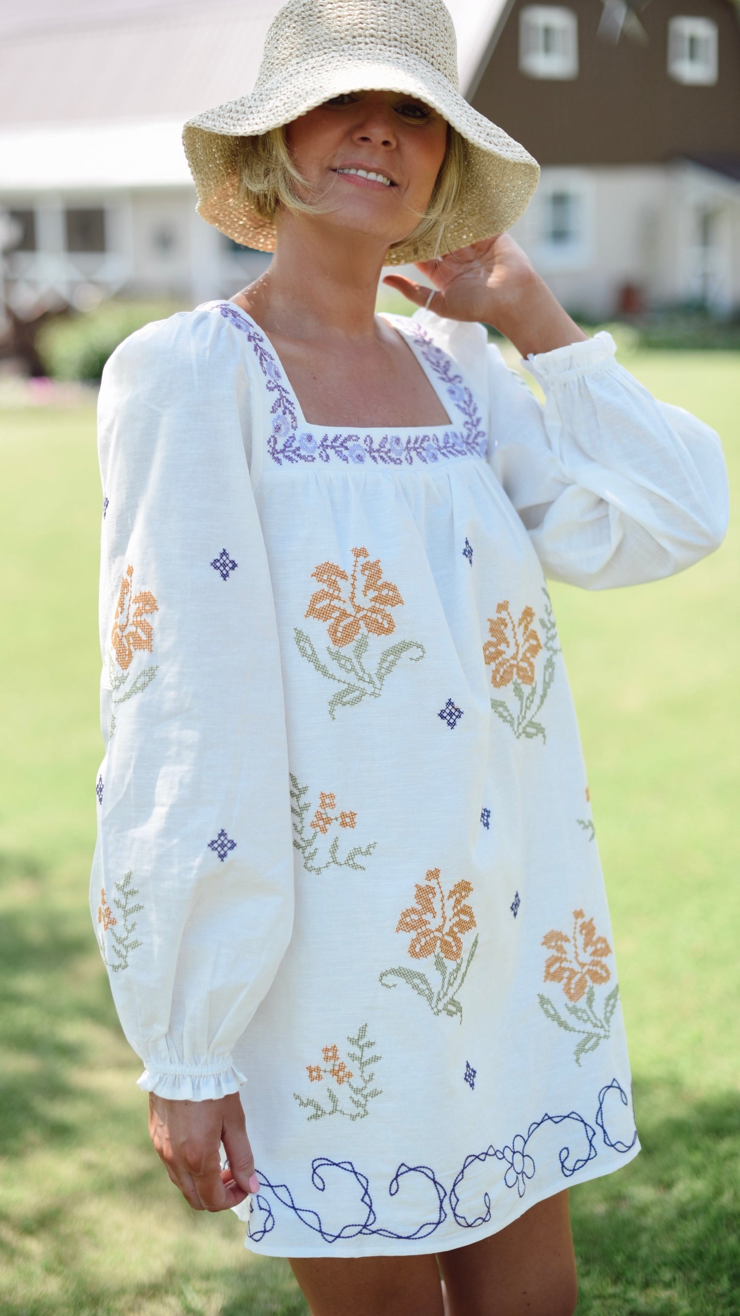Grace Floral Embroidered Dress