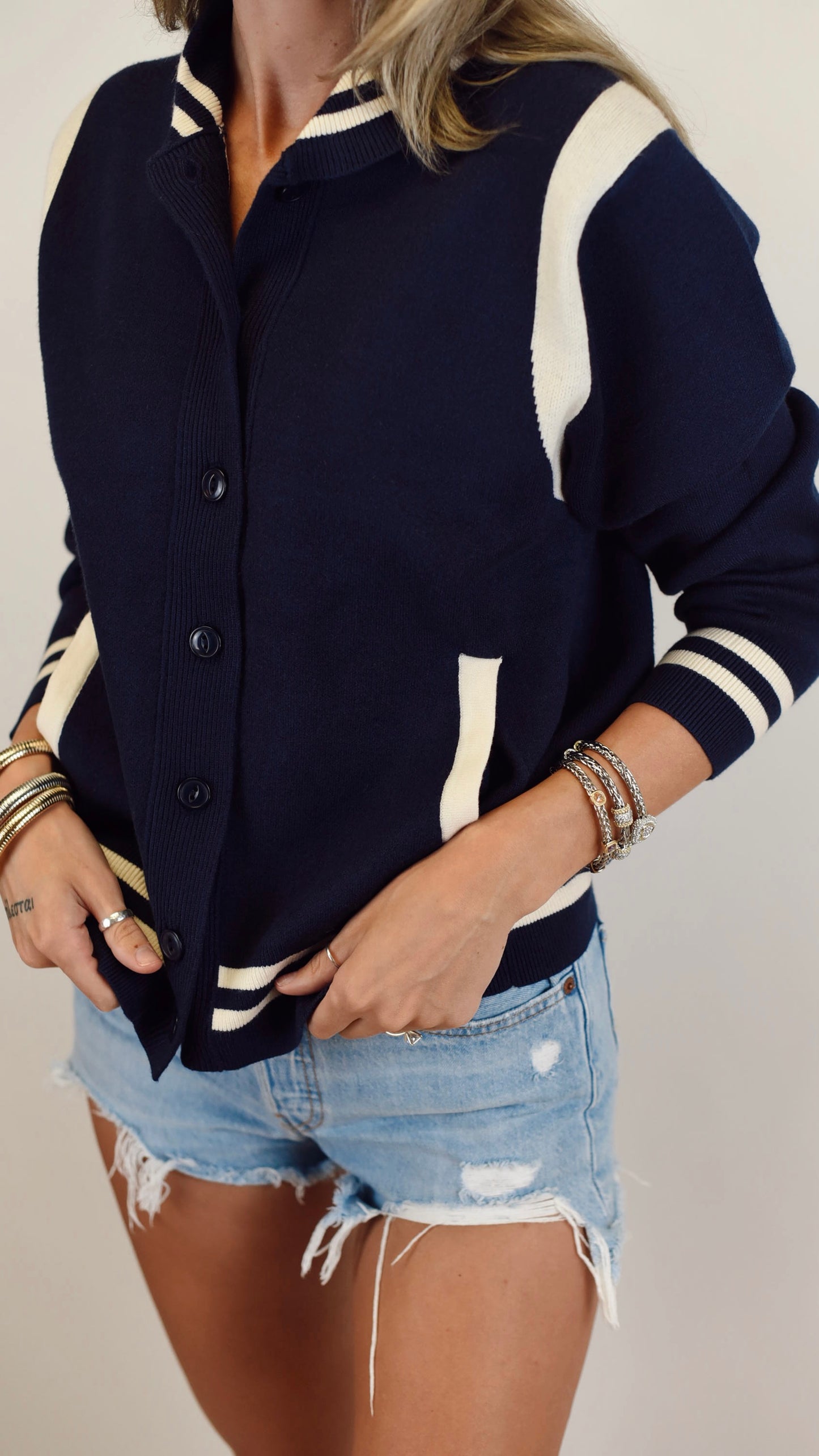 Jackie Navy Sweater