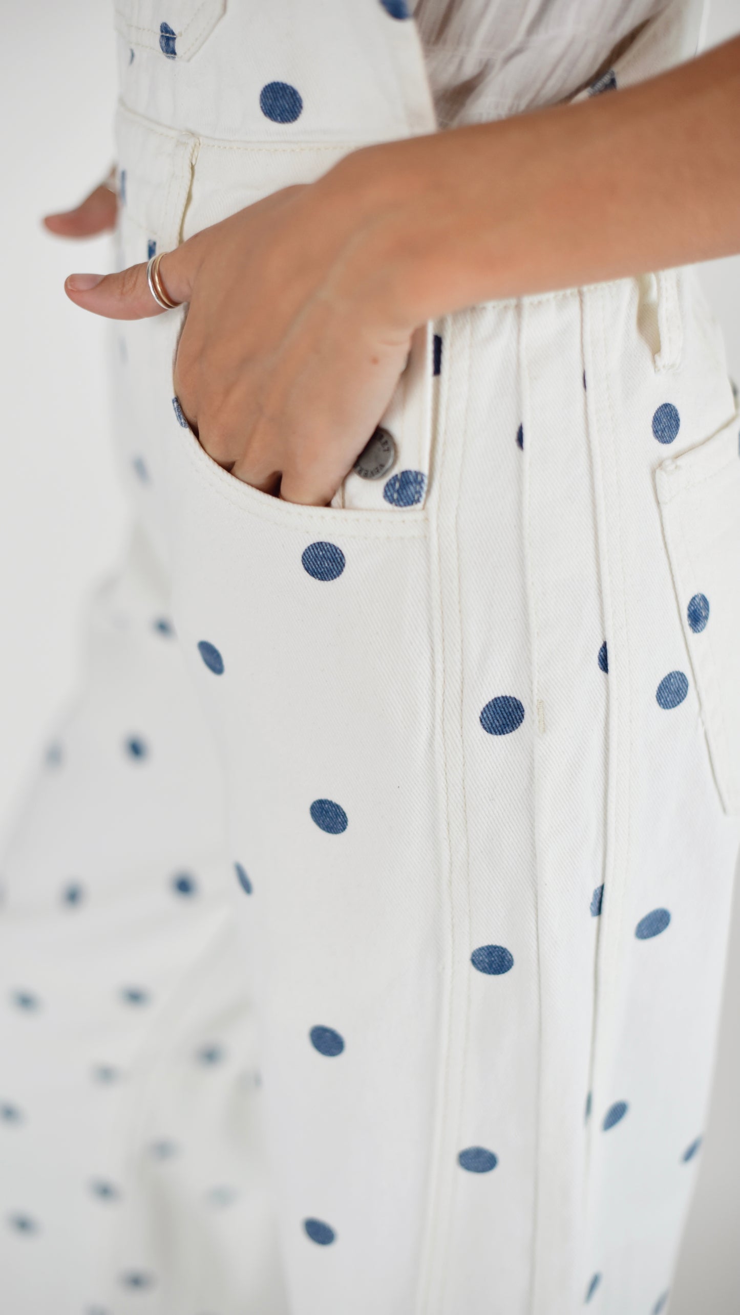 Olivia Cream Polka Dot Bibs