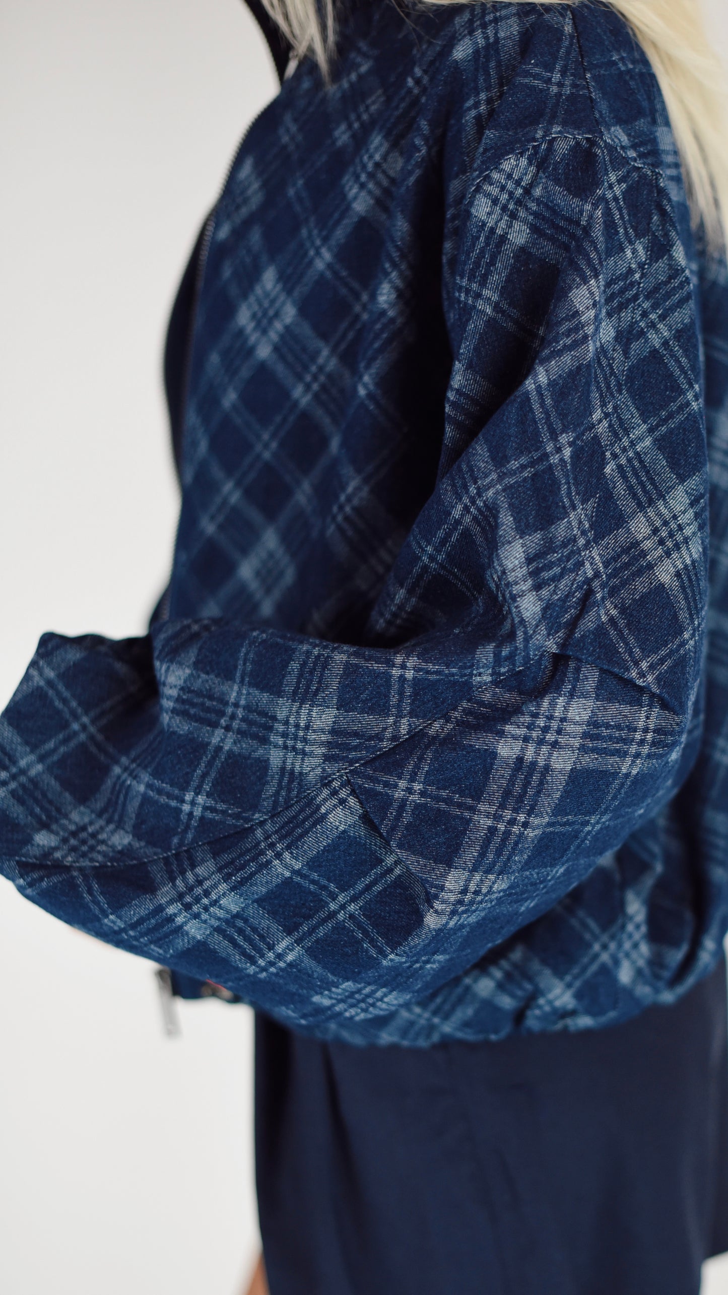 Harriet Navy Plaid Jacket