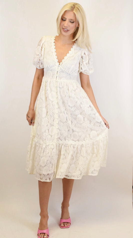 Carly Lace Midi Dress