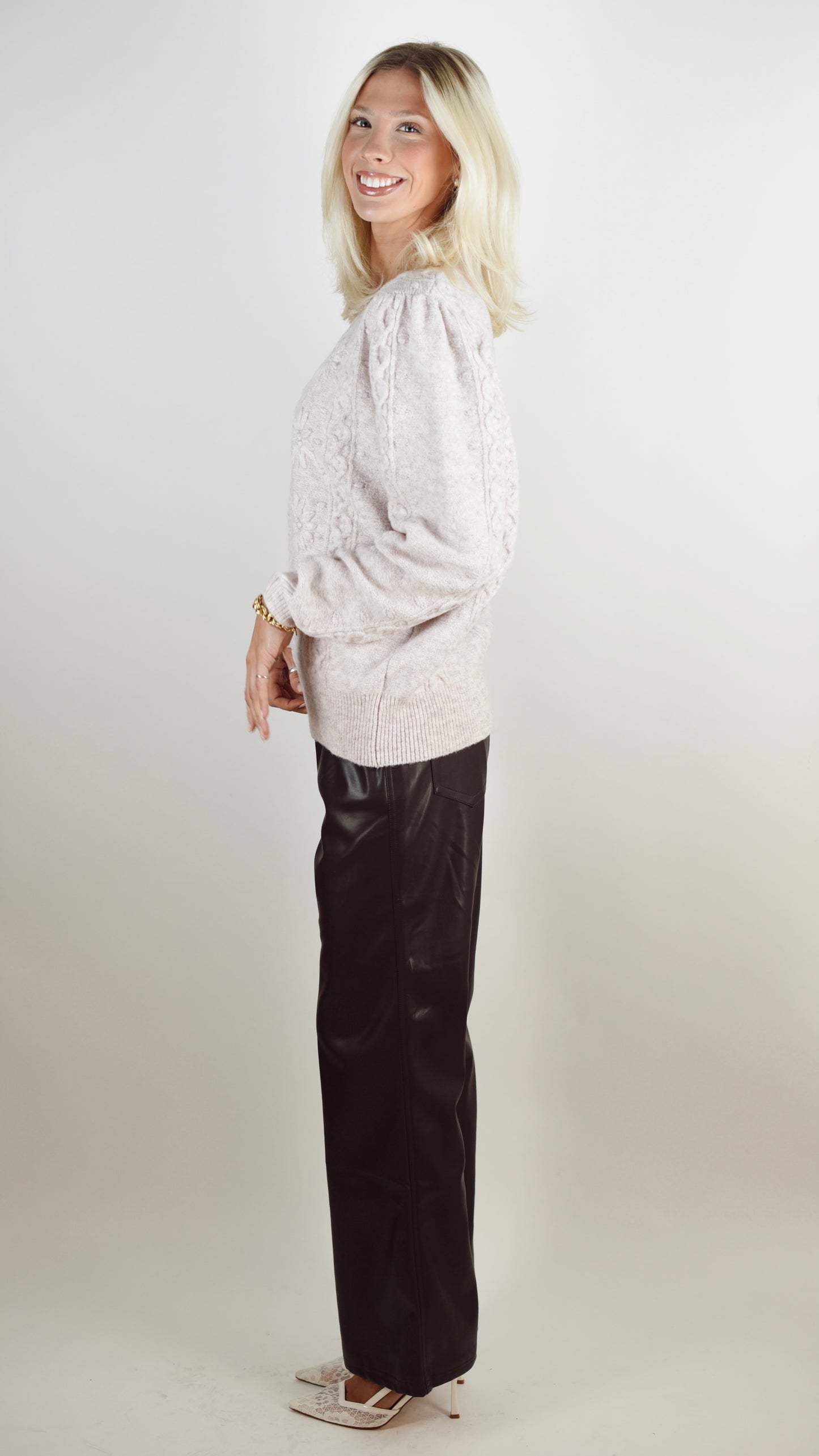 Roxy Brown Faux Leather Pant