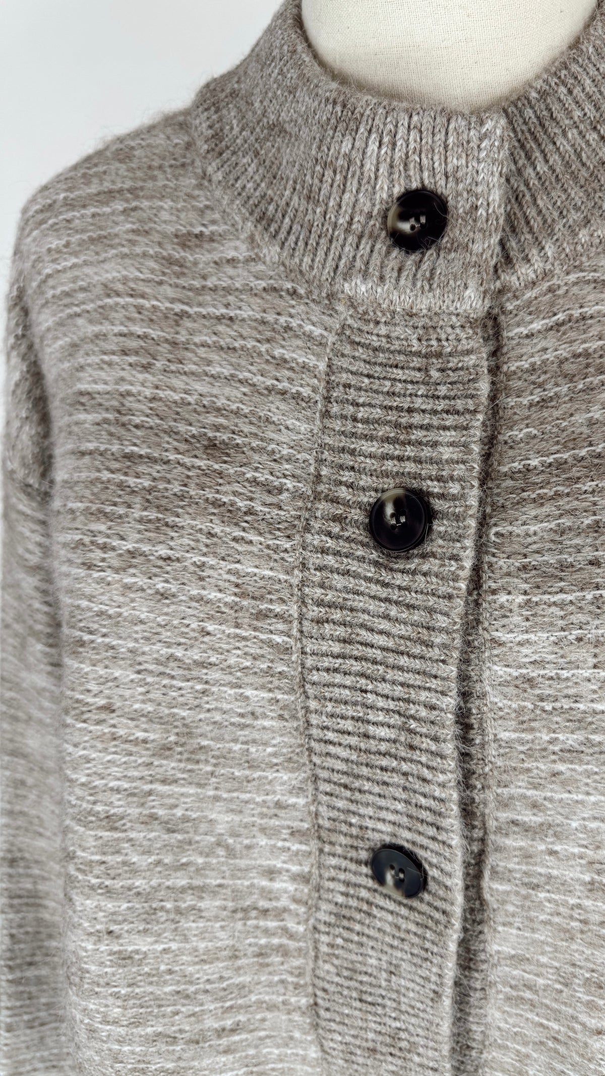Lori Latte Ribbed Cardigan