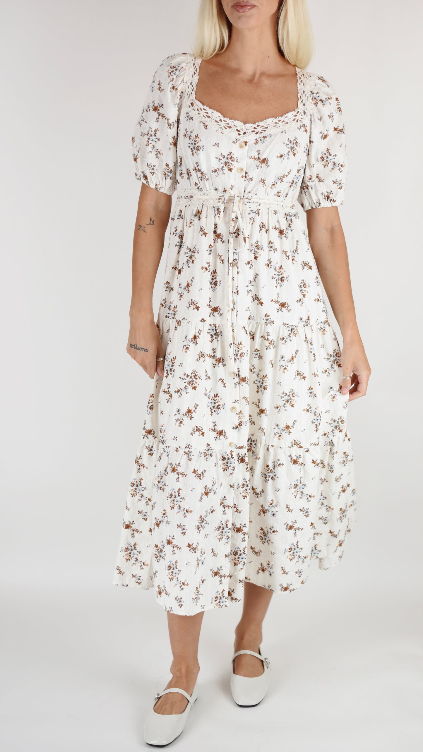 Maryanne Cream Floral Dress