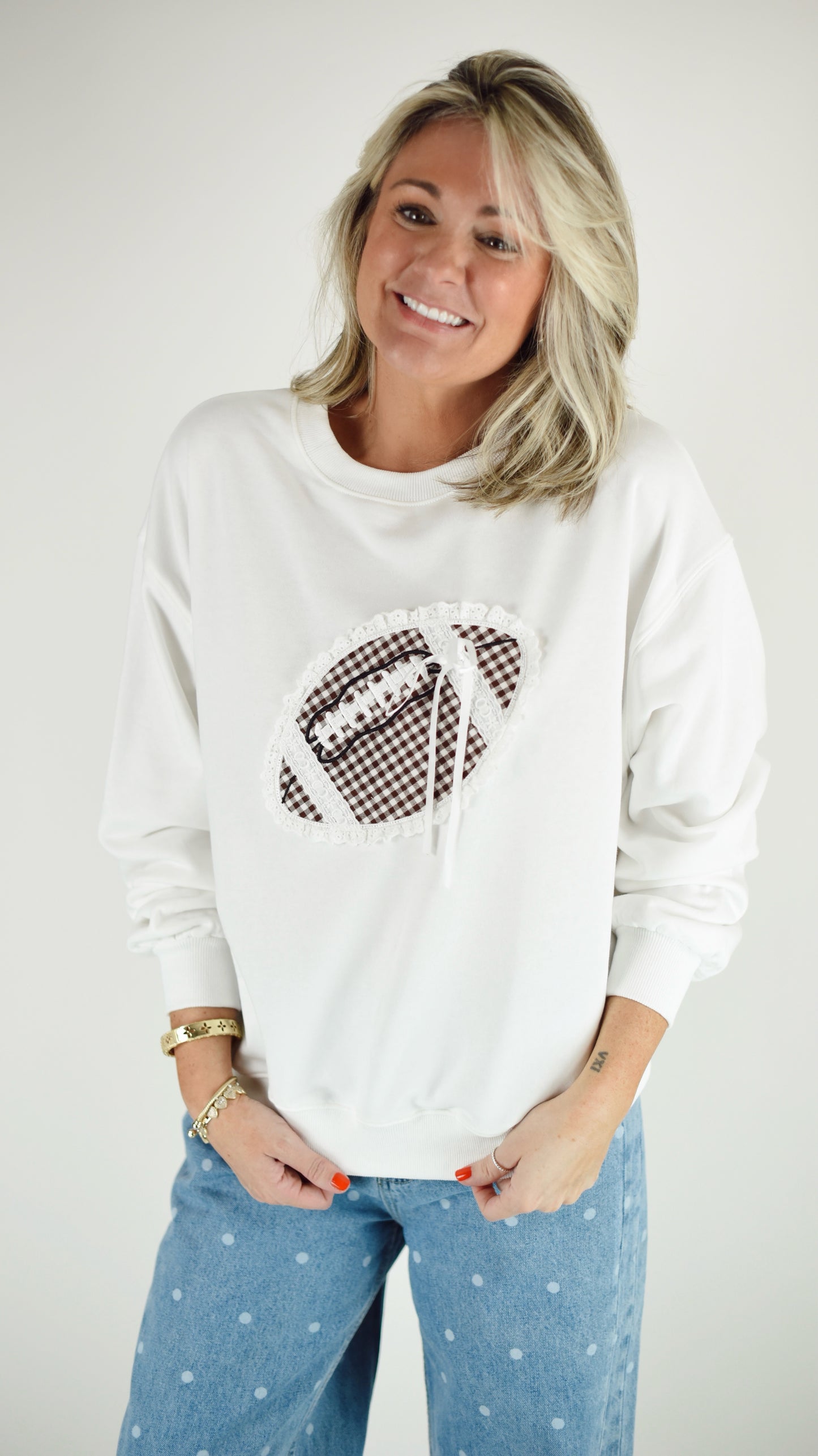 Marley Football Patch Sweatshirt