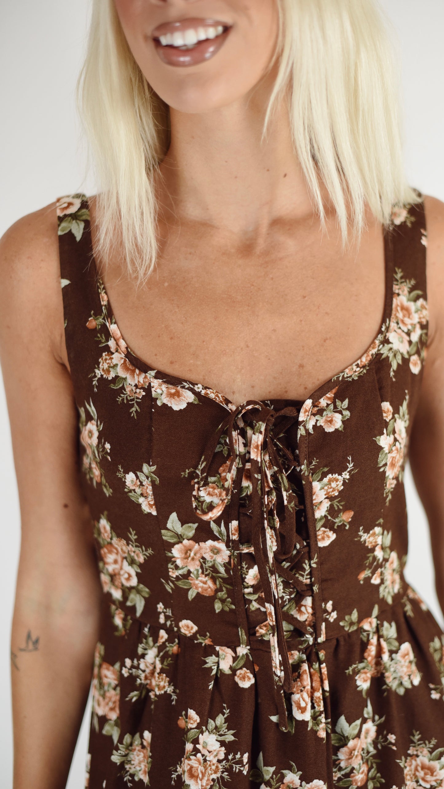 Scarlet Chocolate Floral Dress
