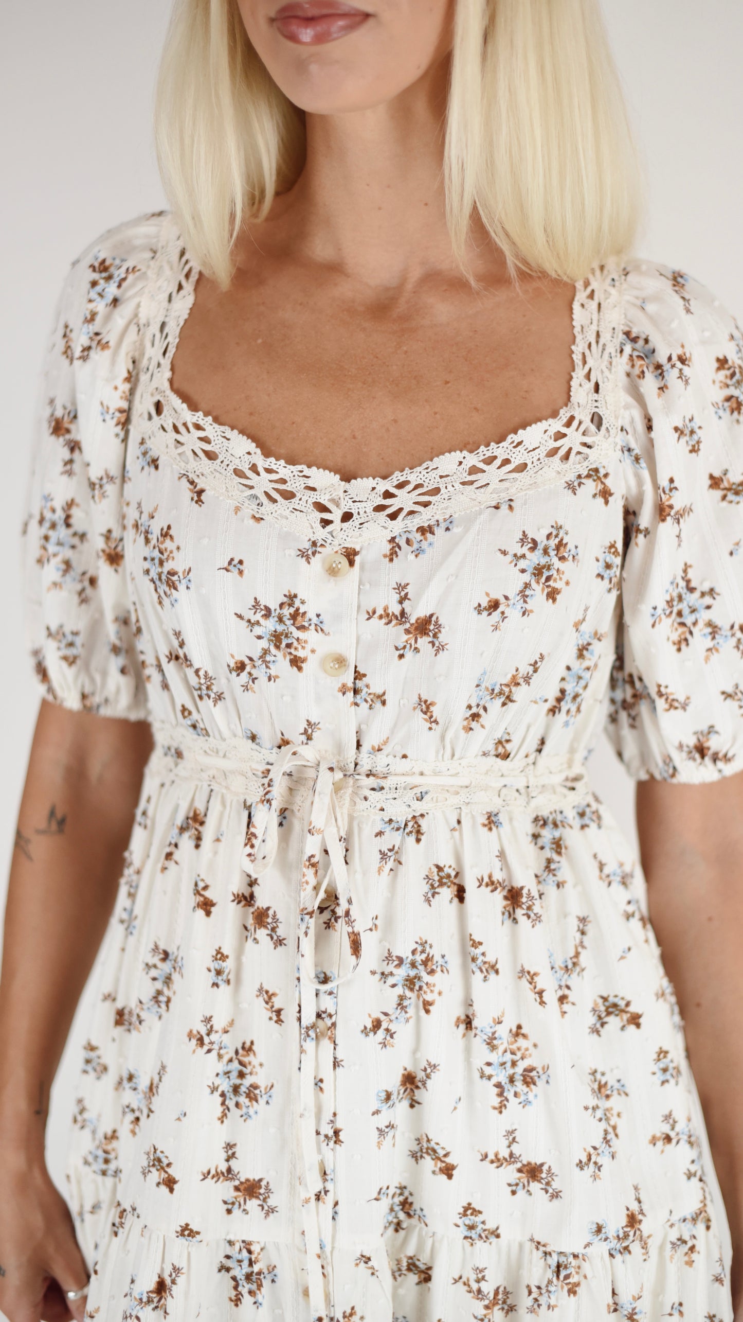 Maryanne Cream Floral Dress