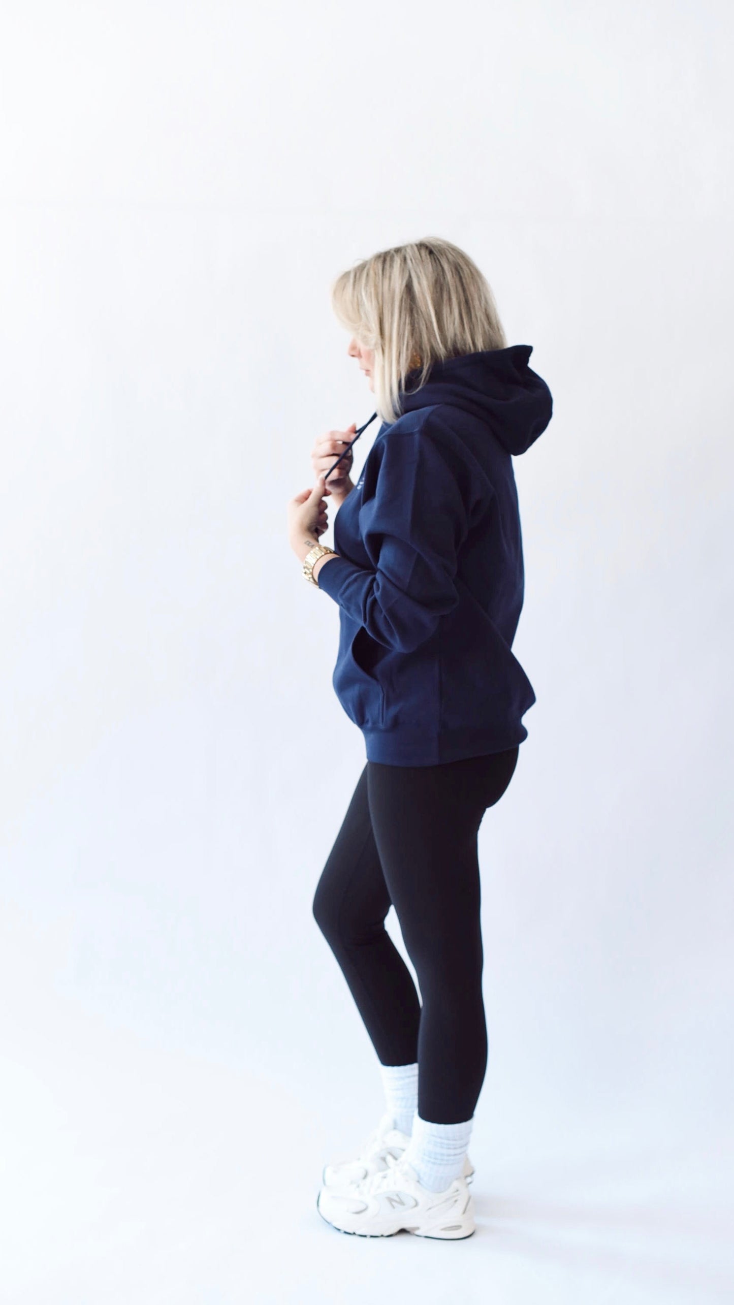 Valley Girl Navy Hoodie (with back embroidery)
