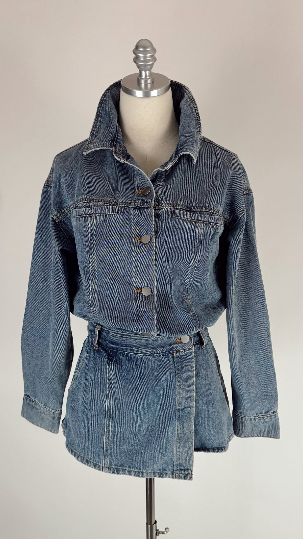 Maria Denim Skort Romper