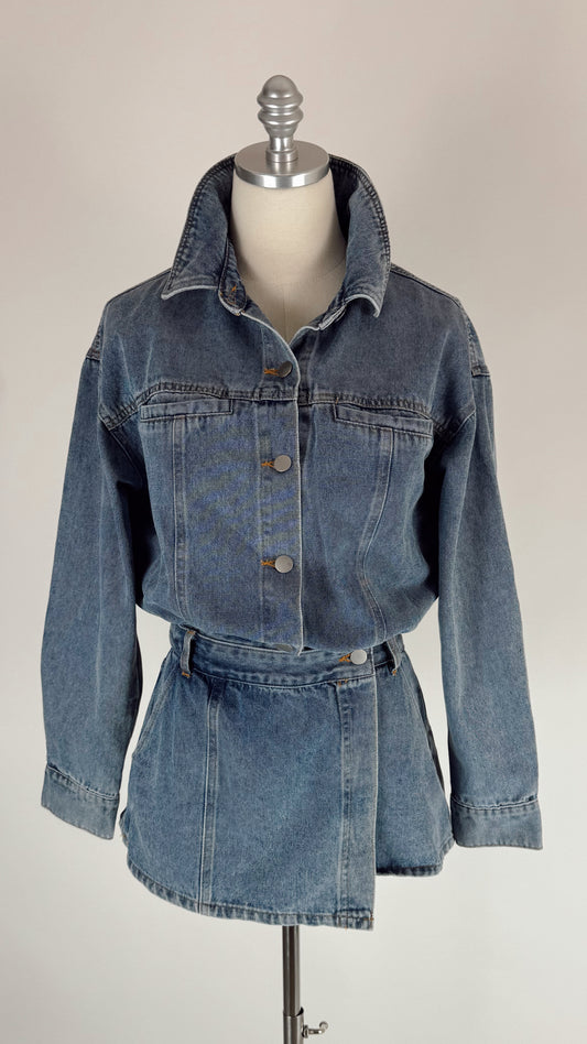 Maria Denim Skort Romper