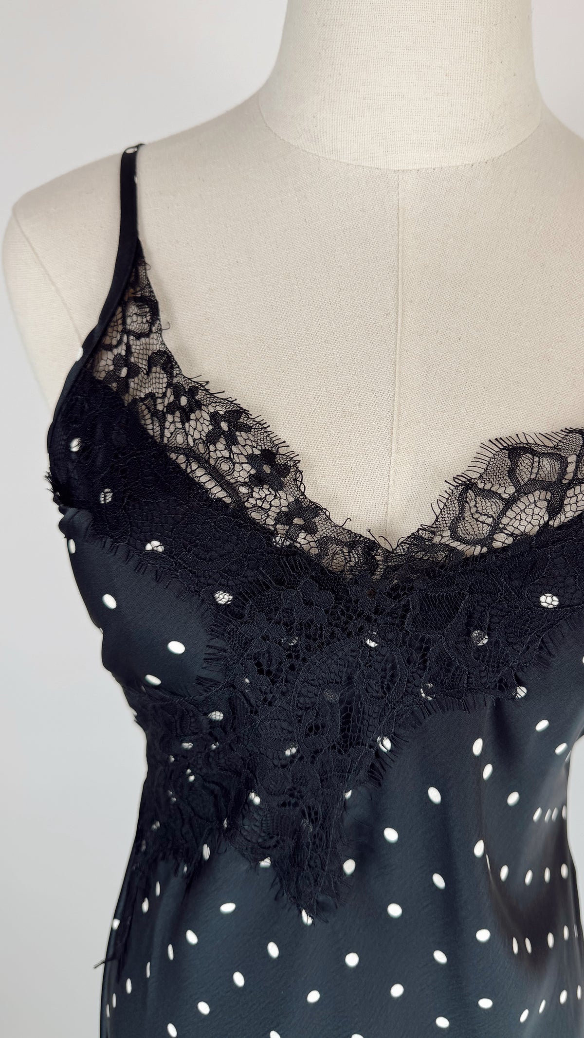 Tiffany Black Dot Lace Maxi