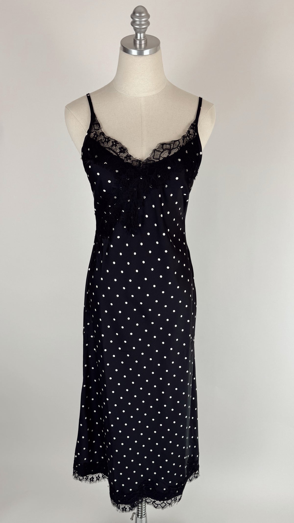 Tiffany Black Dot Lace Maxi