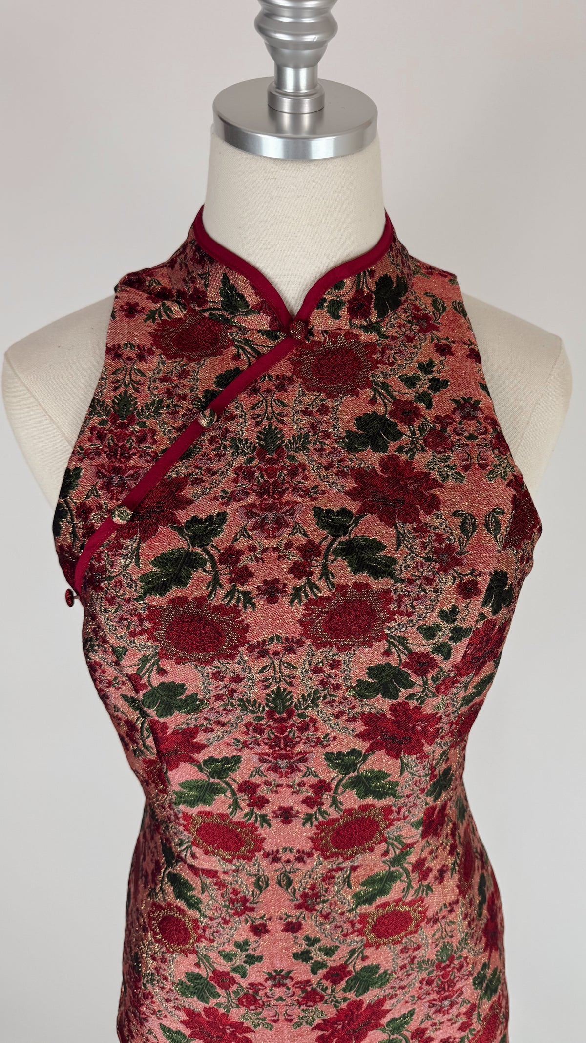 Joanna Printed Wine Dress