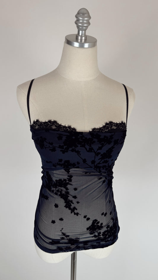 Henrietta Shear Bralette Navy Tank