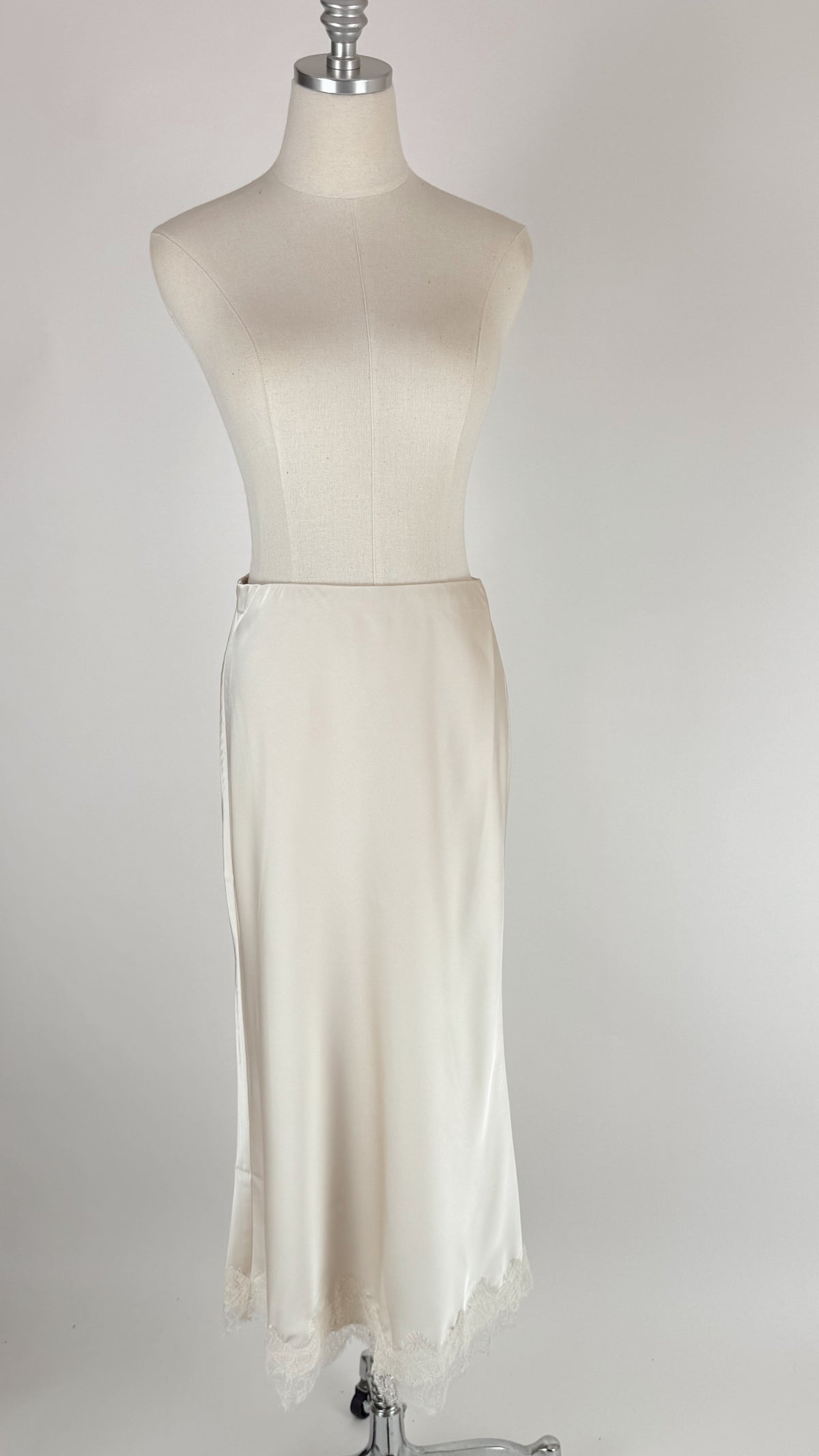 Mildred Ivory Satin Skirt