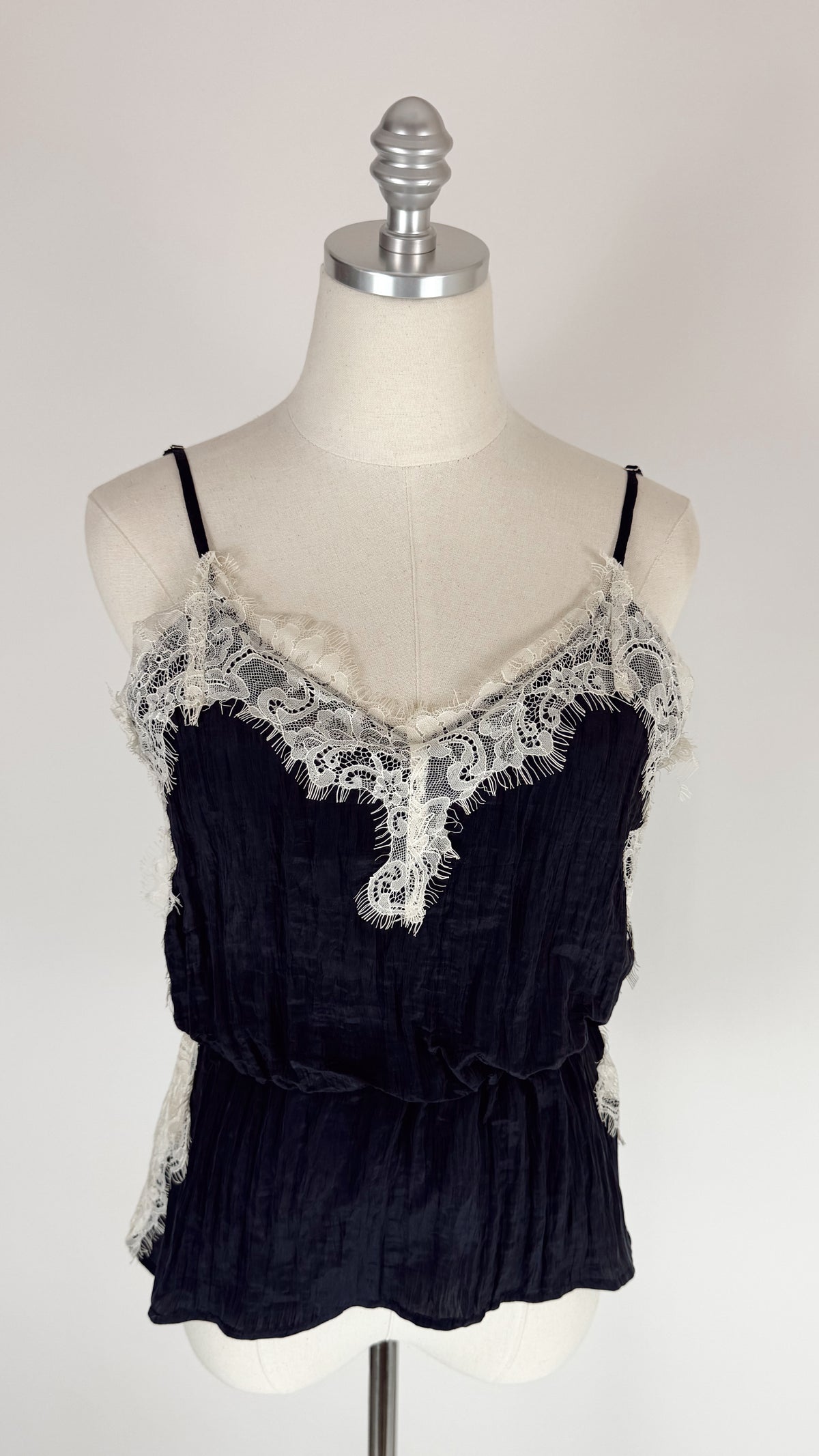Savannah Navy Lace Tank